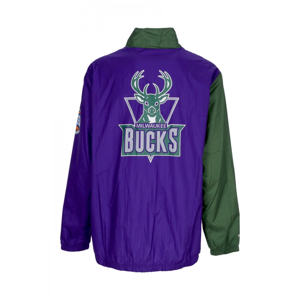giacca a vento uomo nba arched retro lined windbreaker milbuc MULTI/WHITE