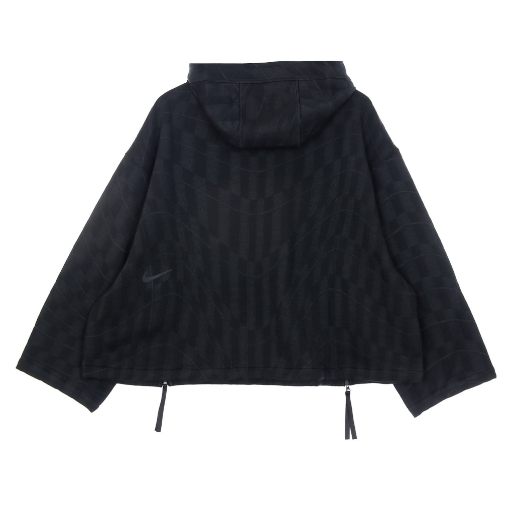 felpa leggera cappuccio donna w sportswear tech pack hoodie enginereed BLACK/DK SMOKE GREY/BLACK