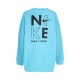 felpa girocollo donna w sportswear fleece oversized gls crewneck BALTIC BLUE