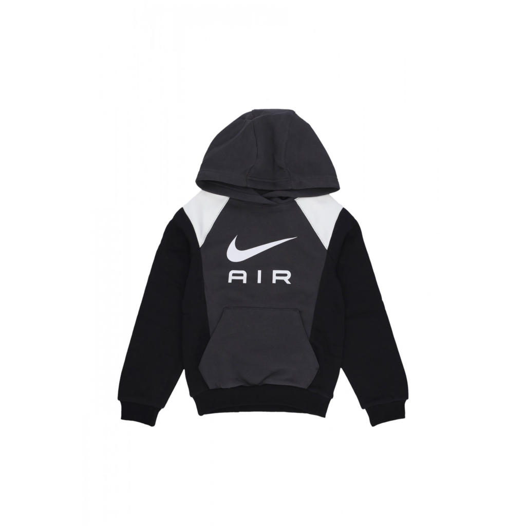 felpa cappuccio ragazzo air logo hoodie ANTHRACITE/BLACK/WHITE/WHITE