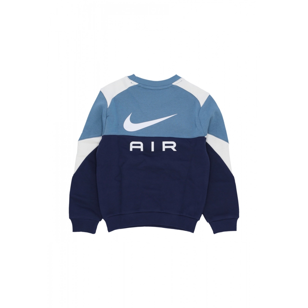 felpa girocollo ragazzo air crewneck MIDNIGHT NAVY/AEGEAN STORM/WHITE/WHITE