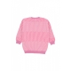 felpa girocollo ragazza sportswear club fleece oversize all over print crewneck MAGIC FLAMINGO/MAGIC FLAMINGO/HYPER PINK