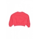 felpa girocollo corta ragazza sportswear club fleece boxy crewneck ASTER PINK/WHITE