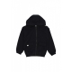 felpa leggera cappuccio zip ragazza sportswear dry fit oversized fleece dance hoodie BLACK
