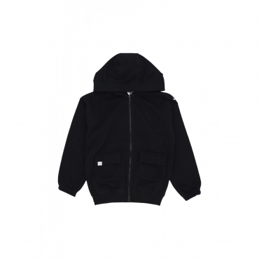 felpa leggera cappuccio zip ragazza sportswear dry fit oversized fleece dance hoodie BLACK