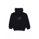 felpa leggera cappuccio zip ragazza sportswear dry fit oversized fleece dance hoodie BLACK