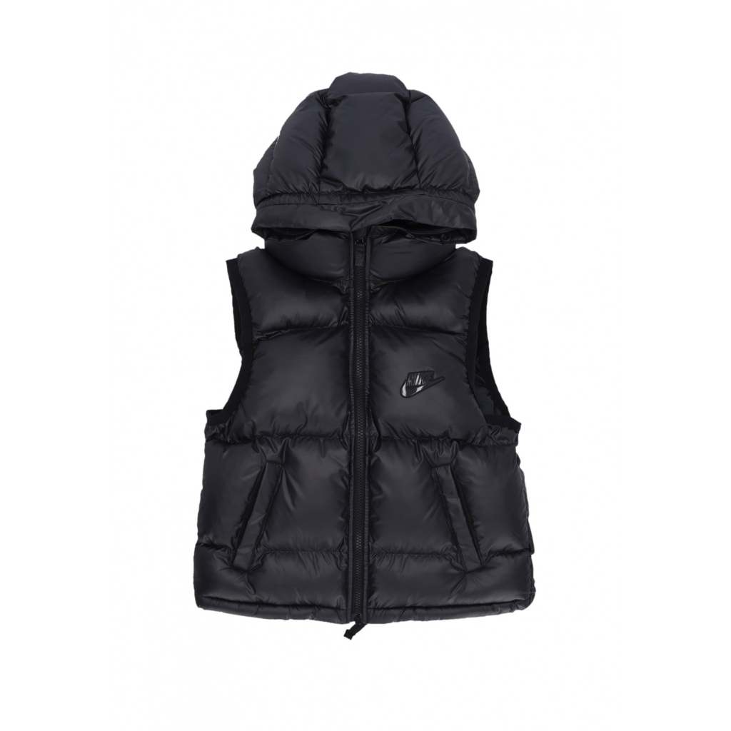 piumino smanicato ragazzo sportswear heavyweight syntetic fill easy on  hoodie vest BLACK/BLACK/ANTHRACITE/ANTHRACITE