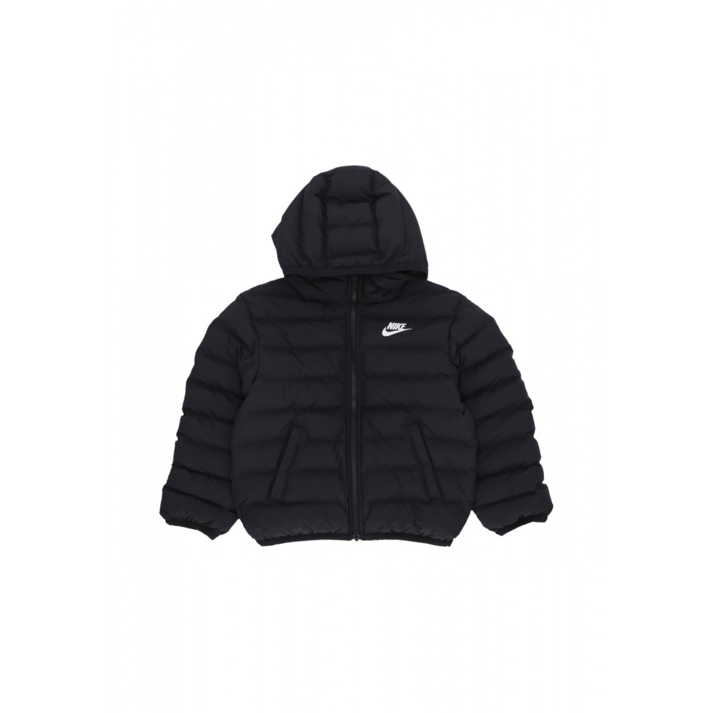 piumino ragazzo sportswear low syntethic fill jacket BLACK/BLACK/WHITE