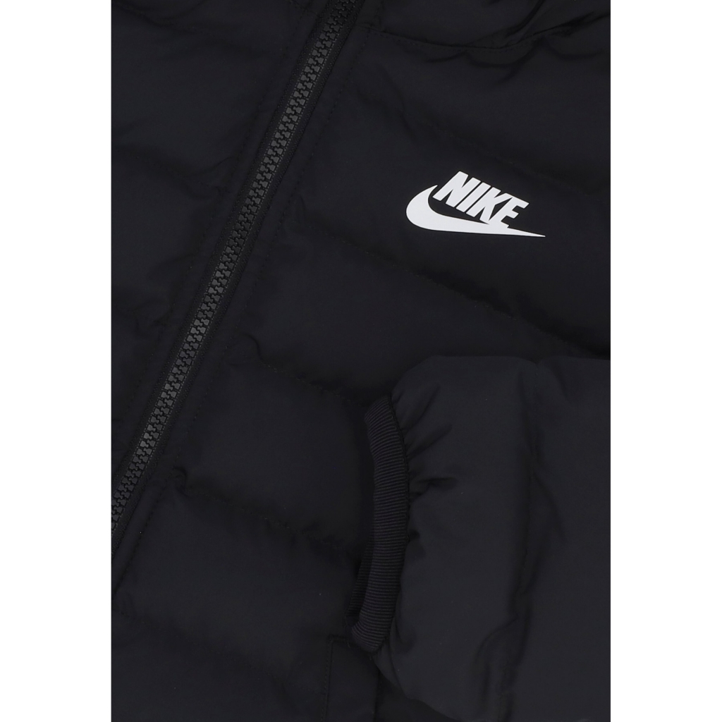 piumino ragazzo sportswear low syntethic fill jacket BLACK/BLACK/WHITE