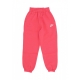 pantalone tuta felpato ragazza sportswear club fleece loose pant ASTER PINK/ASTER PINK/WHITE