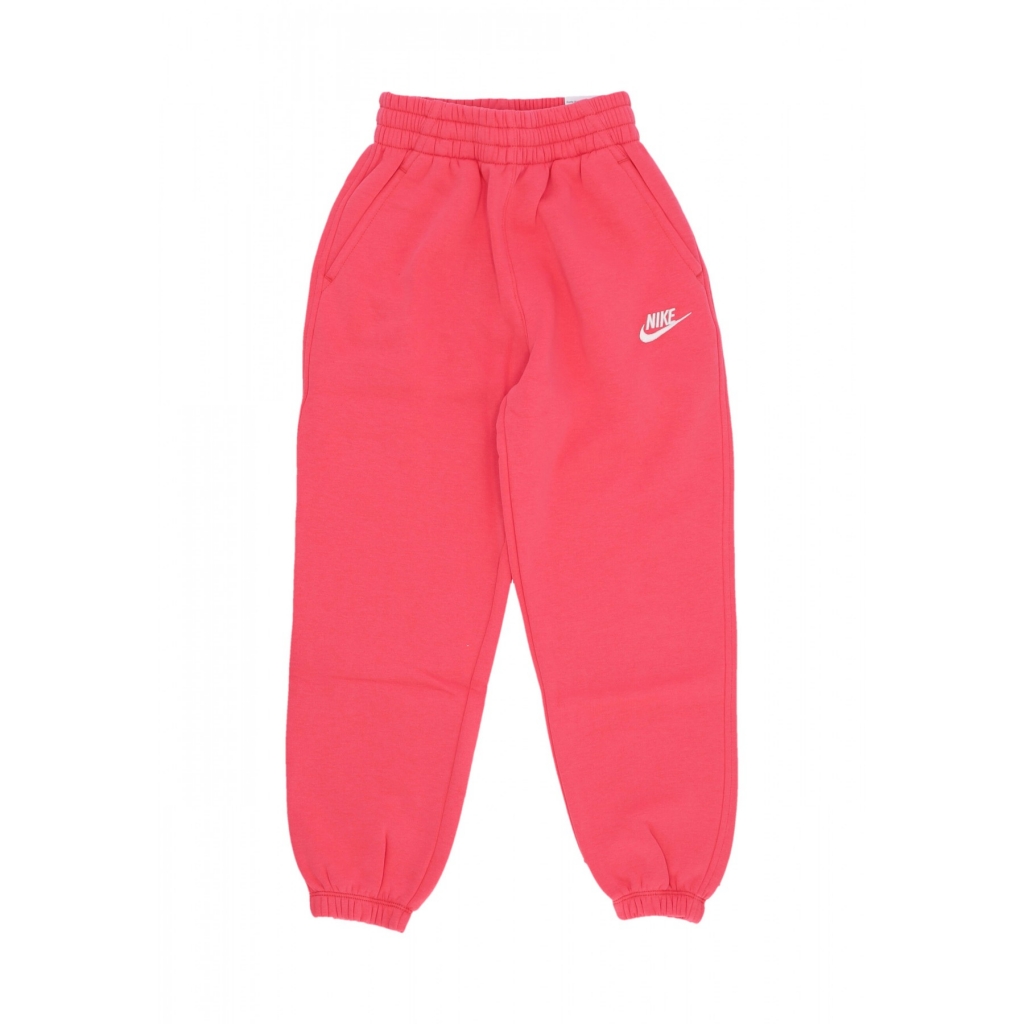 pantalone tuta felpato ragazza sportswear club fleece loose pant ASTER PINK/ASTER PINK/WHITE