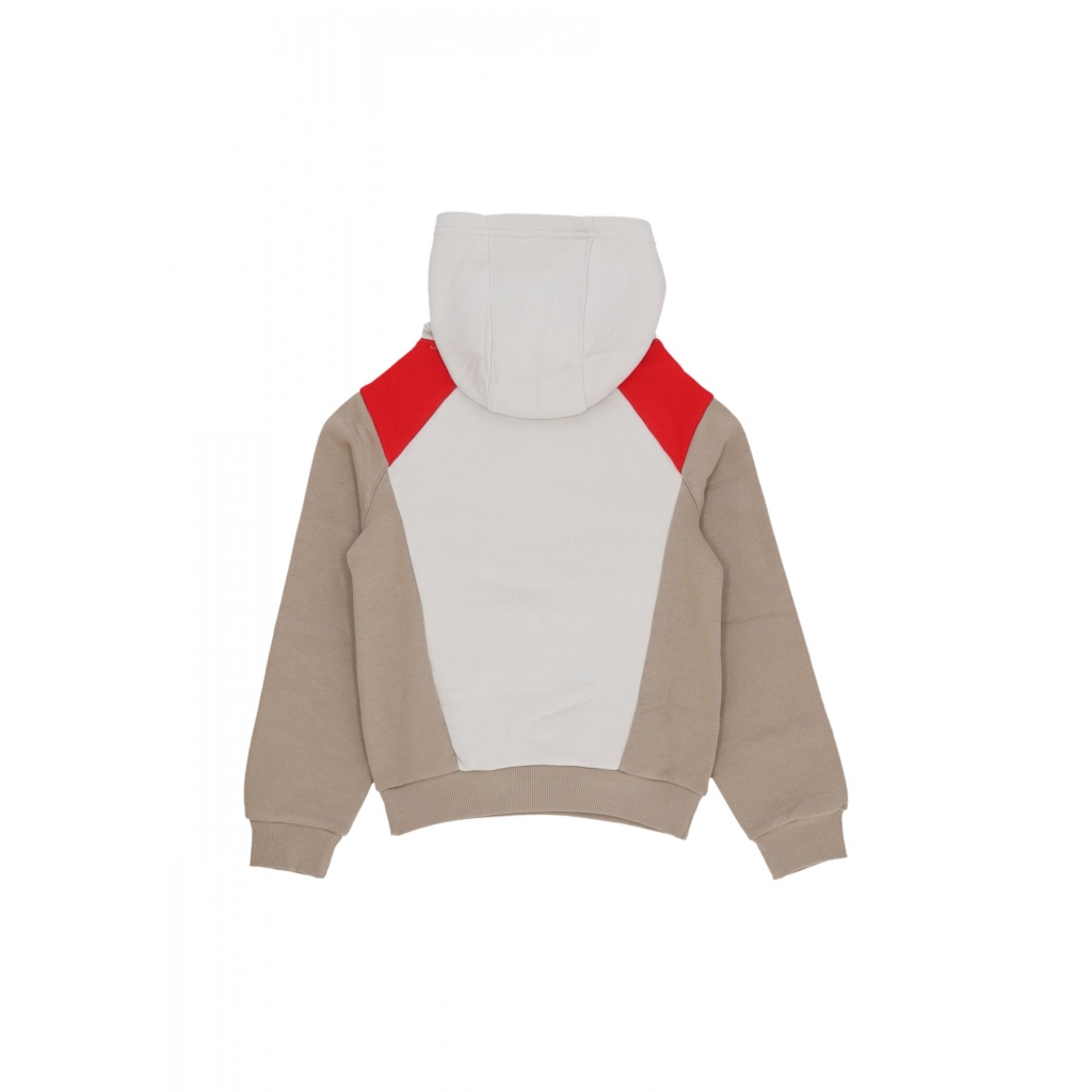 felpa cappuccio ragazzo air logo hoodie KHAKI/LT OREWOOD BRN/WHITE