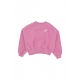 felpa girocollo corta ragazza sportswear club fleece boxy crewneck MAGIC FLAMINGO/WHITE