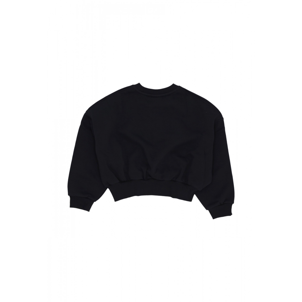 felpa girocollo corta ragazza 197599365396 BLACK/WHITE