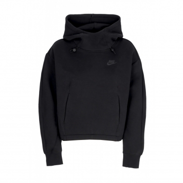 felpa leggera cappuccio donna w sportswear tech fleece oversized hoodie BLACK/BLACK