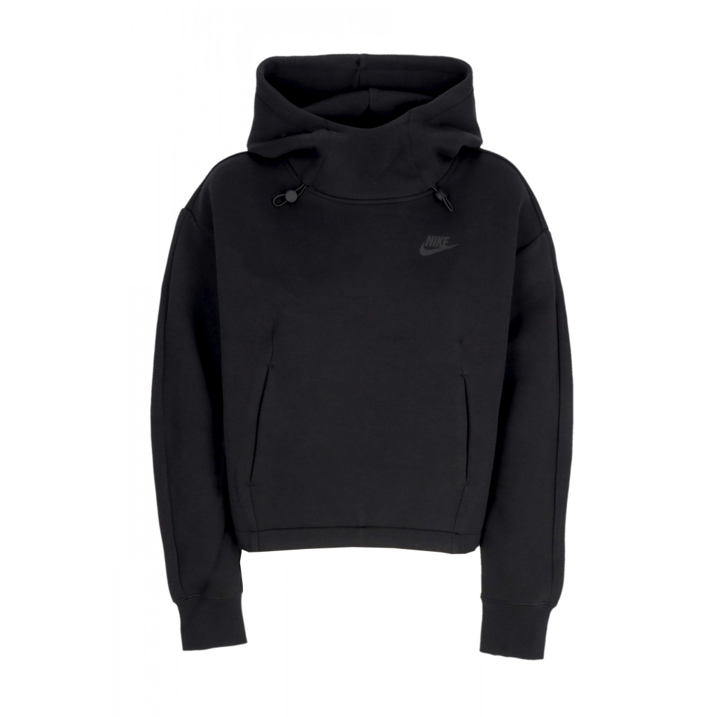 felpa leggera cappuccio donna w sportswear tech fleece oversized hoodie BLACK/BLACK