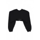 felpa leggera girocollo corta donna w sportswear dance oversized shrug BLACK/SAIL