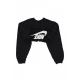 felpa leggera girocollo corta donna w sportswear dance oversized shrug BLACK/SAIL