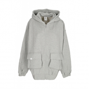 felpa leggera cappuccio zip donna w sportswear dance oversized full-zip hoodie DK GREY HEATHER/SMOKE GREY