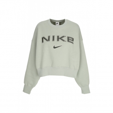 felpa girocollo donna w sportswear phoenix fleece over-oversized logo crewneck JADE HORIZON/LT OREWOOD BRN/SEQUOIA