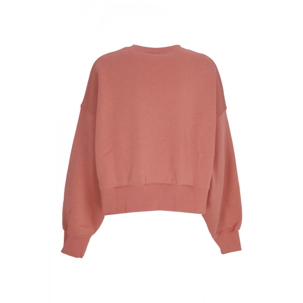 felpa girocollo donna w sportswear phoenix fleece over-oversized logo crewneck CANYON PINK/LT OREWOOD BRN/RED SEPIA