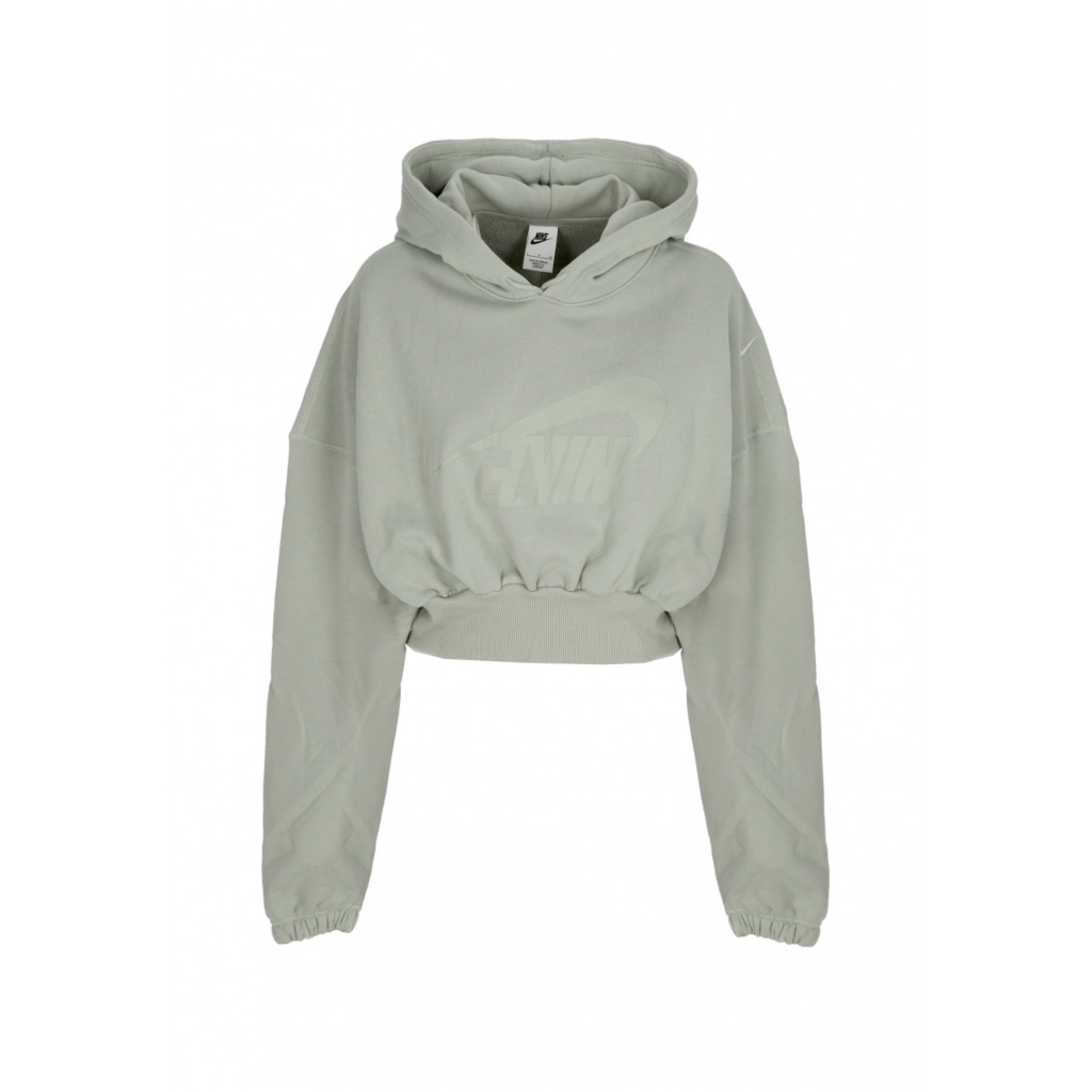 felpa leggera cappuccio corta donna w sportswear oversized fleece dance crop hoodie JADE HORIZON/JADE HORIZON
