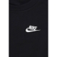 felpa girocollo corta ragazza sportswear club fleece boxy crewneck BLACK/WHITE