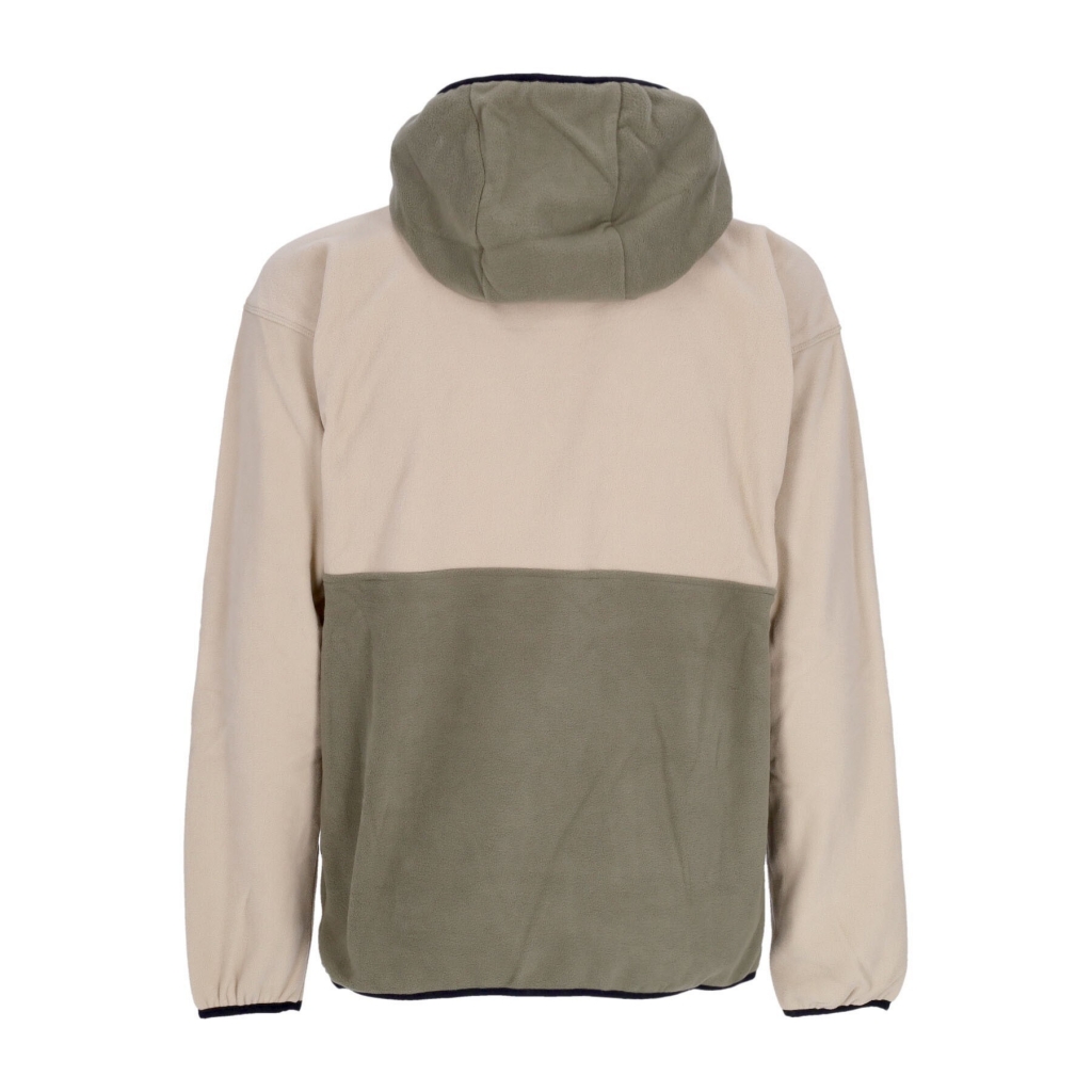 felpa cappuccio uomo backbowl lite half zip hoodie ANCIENT FOSSIL/STONE GREEN/BLACK