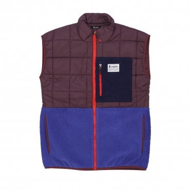 smanicato uomo trico hybrid vest WINE/BLUE VIOLET