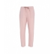 Pantaloni casual in misto lana vergine rosa chiaro