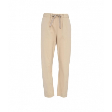 Pantaloni casual con coulisse beige