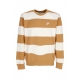 felpa leggera girocollo uomo club stripe heavy weight french terry crewneck FLAX/SAIL/WHITE