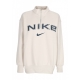 felpa collo alto donna w sportswear phoenix fleece oversized logo quarter zip crewneck LT OREWOOD BRN/WHITE/ARMORY NAVY