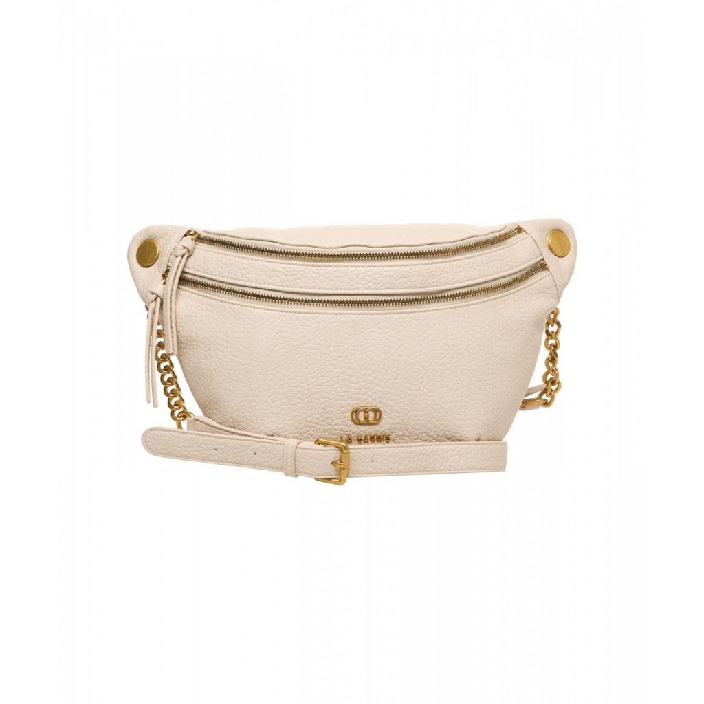 Marsupio con logo beige