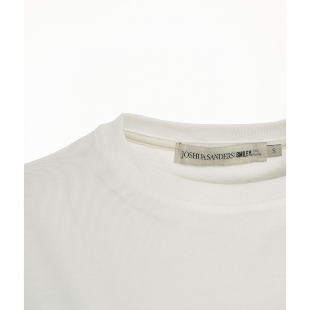 T-shirt con smiley bianco