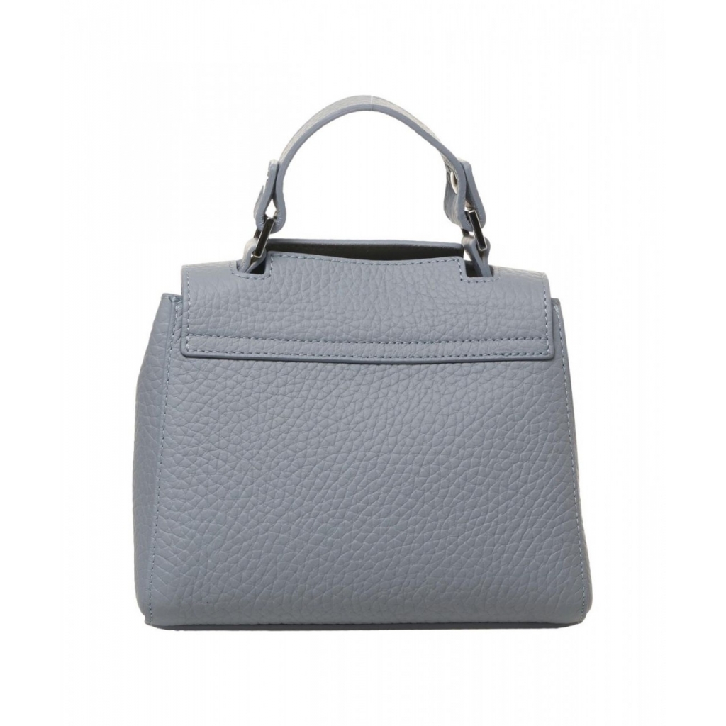 Borsa in pelle Sveva Soft Mini azzurro