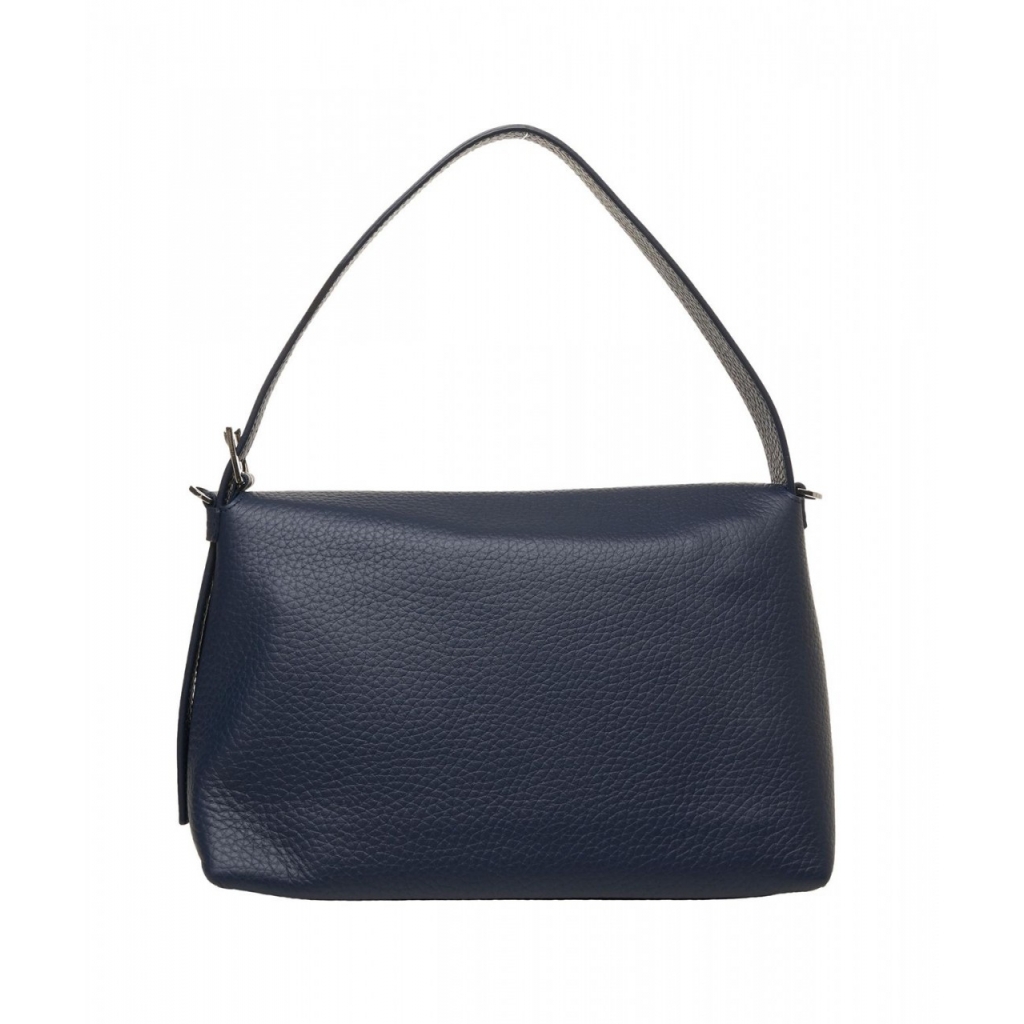Borsa a spalla in pelle Nana blu scuro