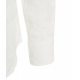 Camicia in lino con motivo floreale bianco