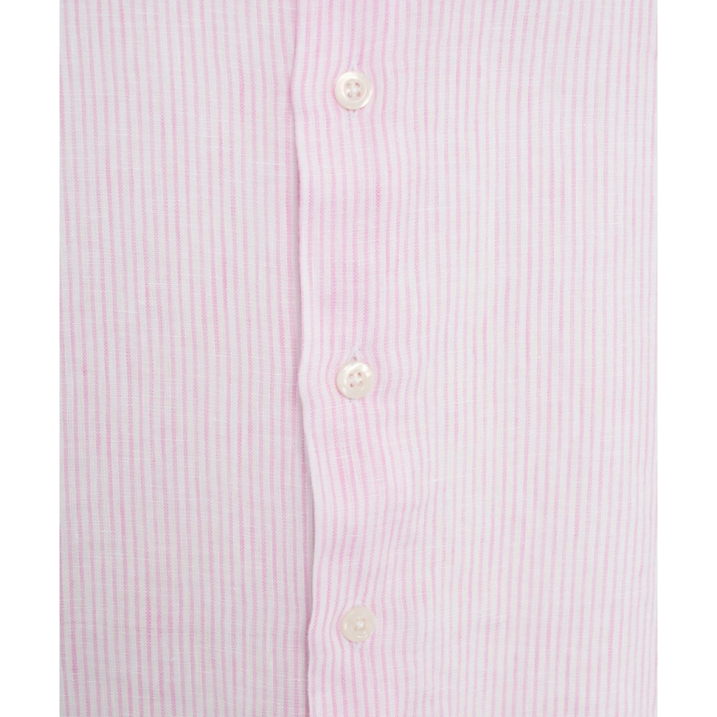 Camicia in lino rosa