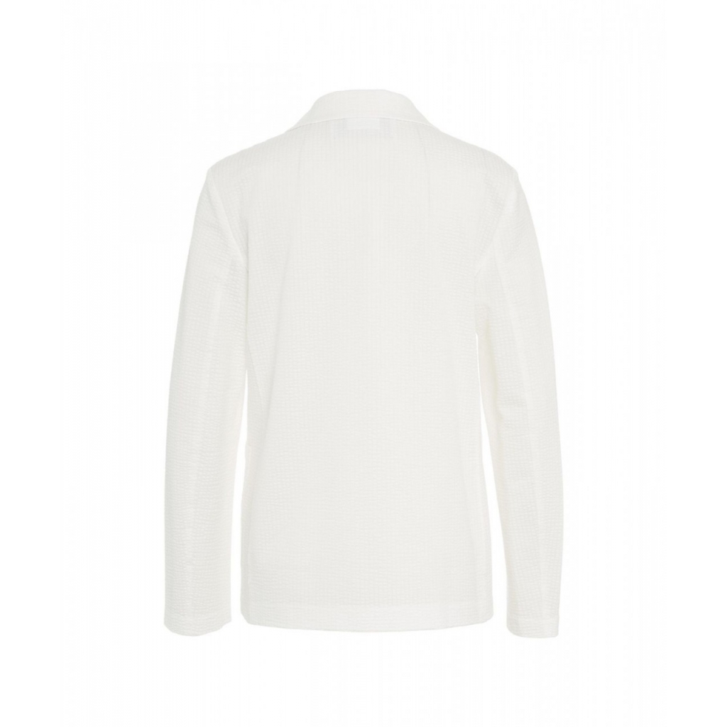 Blazer monopetto con struttura a nido dape bianco