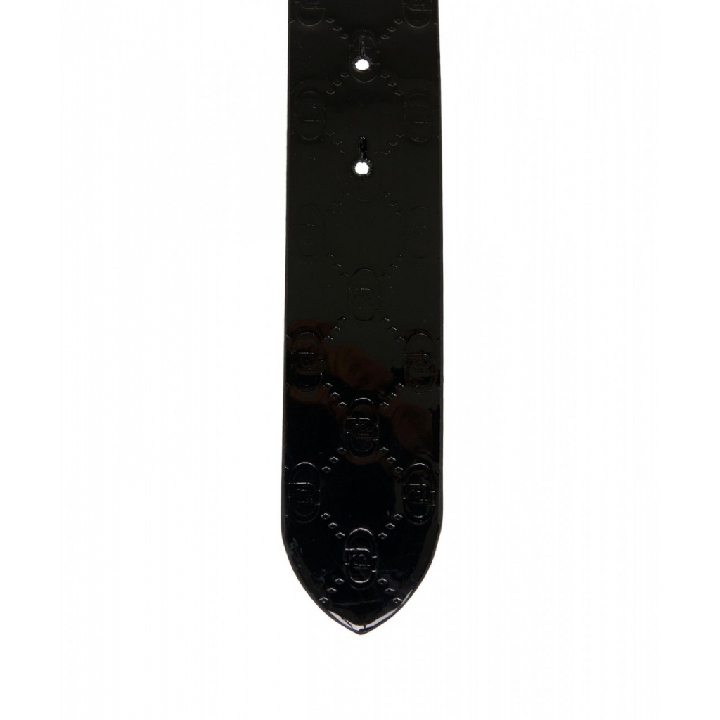 Cintura laccata con monogramma nero