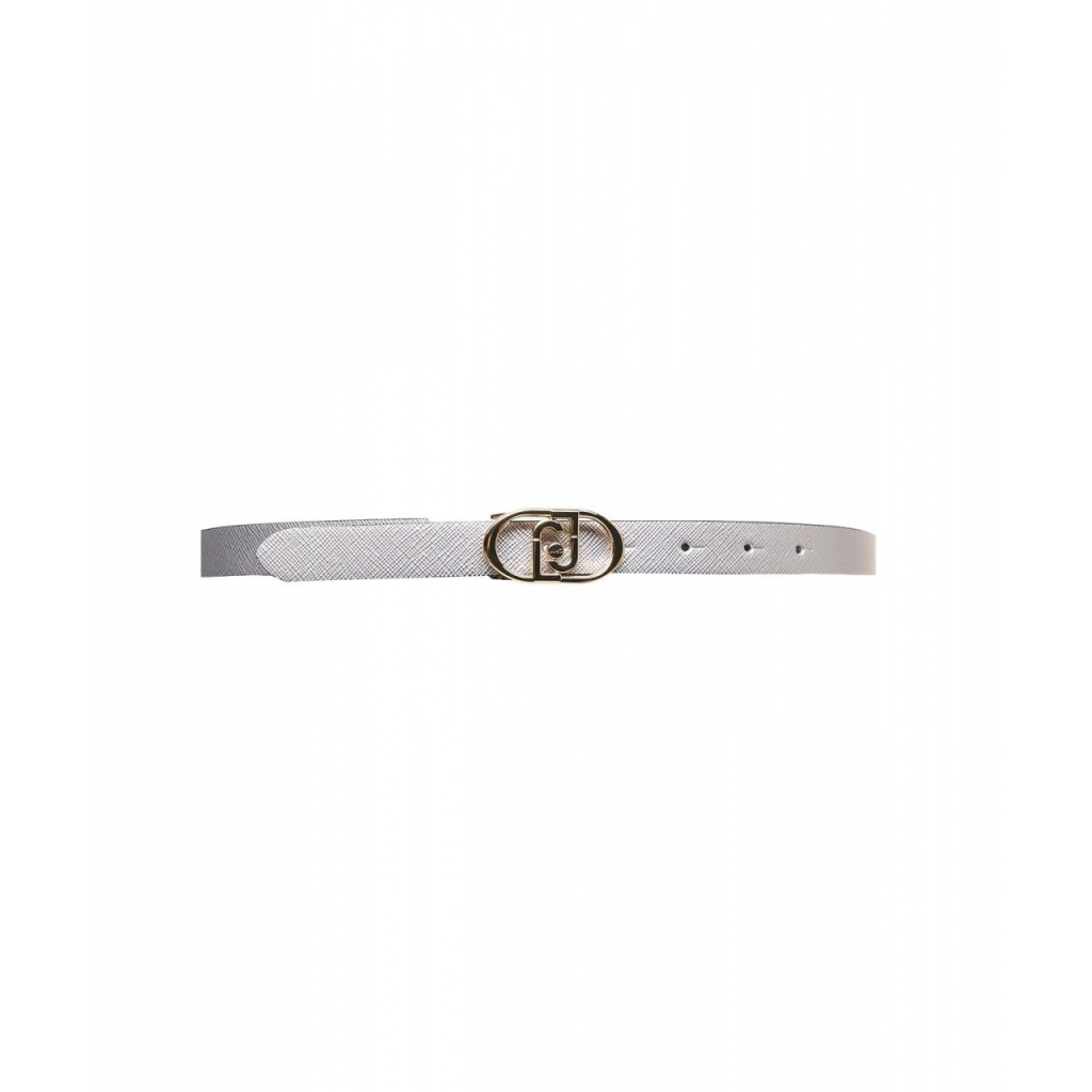 Cintura a due lati con logo argento
