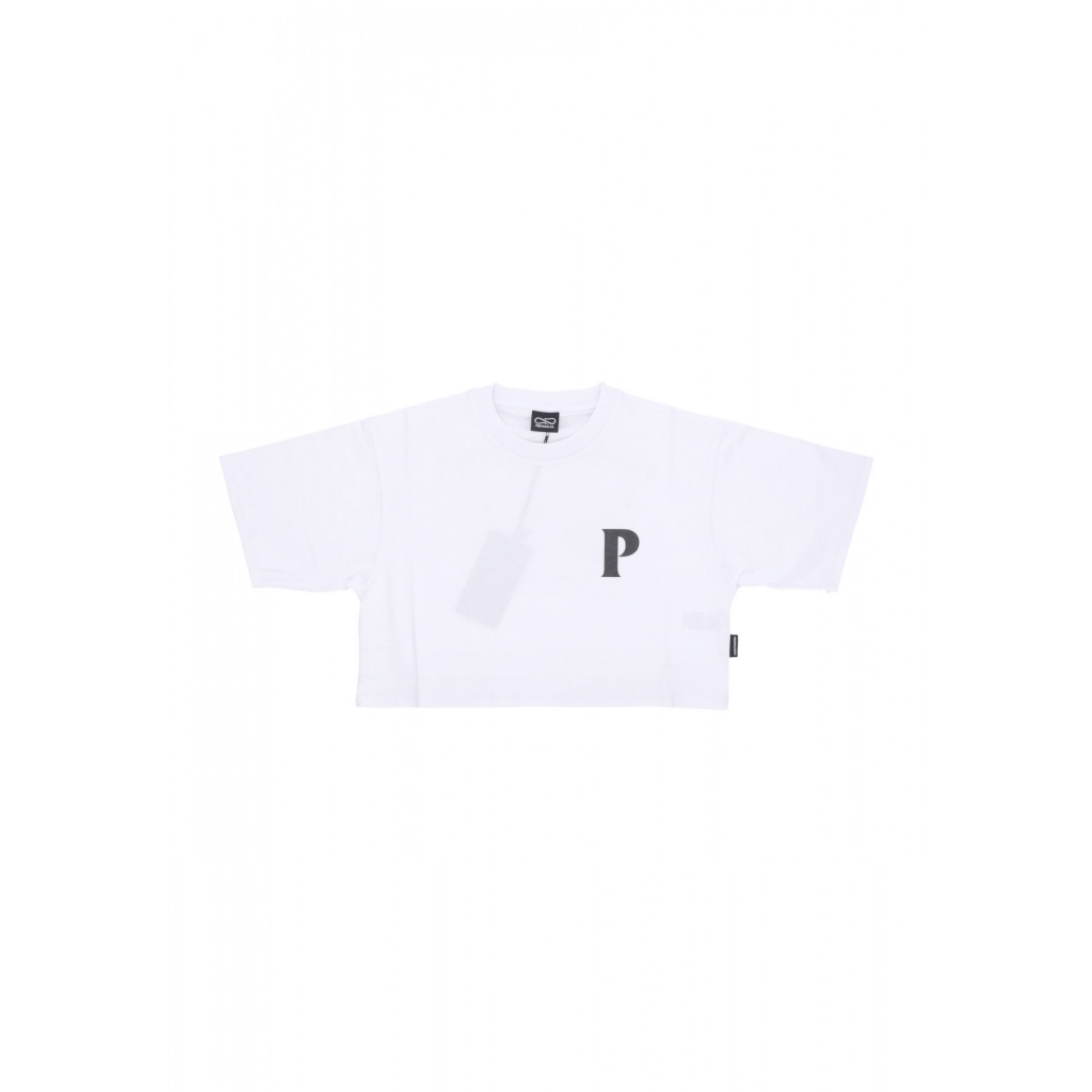 maglietta corta donna w pyromantics croptop tee WHITE