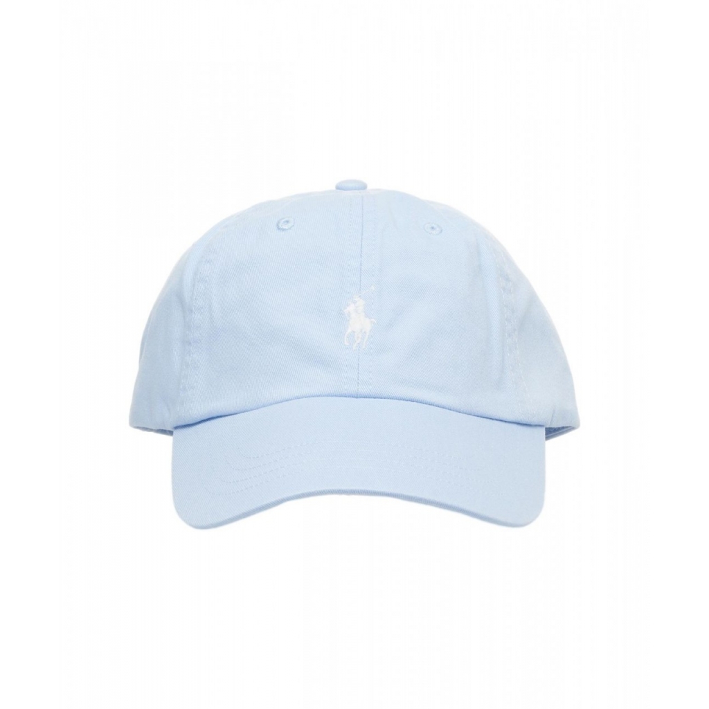 Cappello da baseball con logo ricamato azzurro