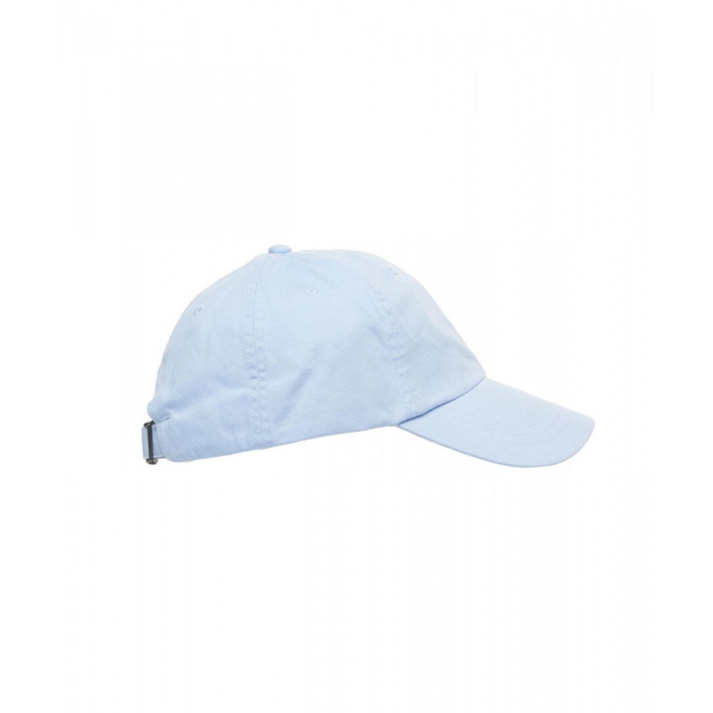 Cappello da baseball con logo ricamato azzurro