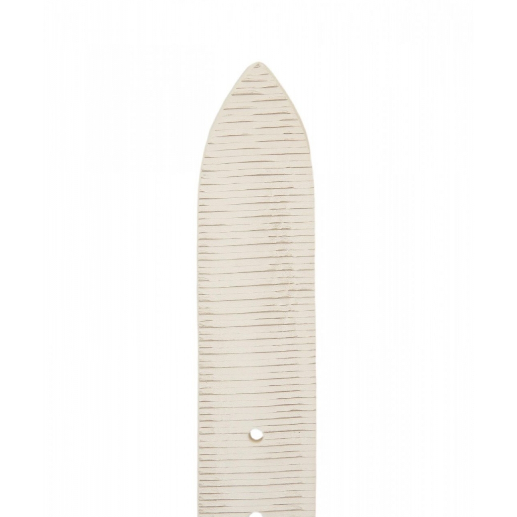 Cintura in cuoio inciso bianco