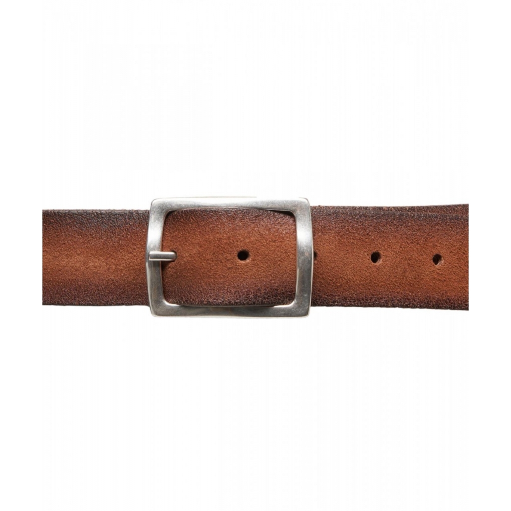 Cintura in pelle con fibbia marrone chiaro