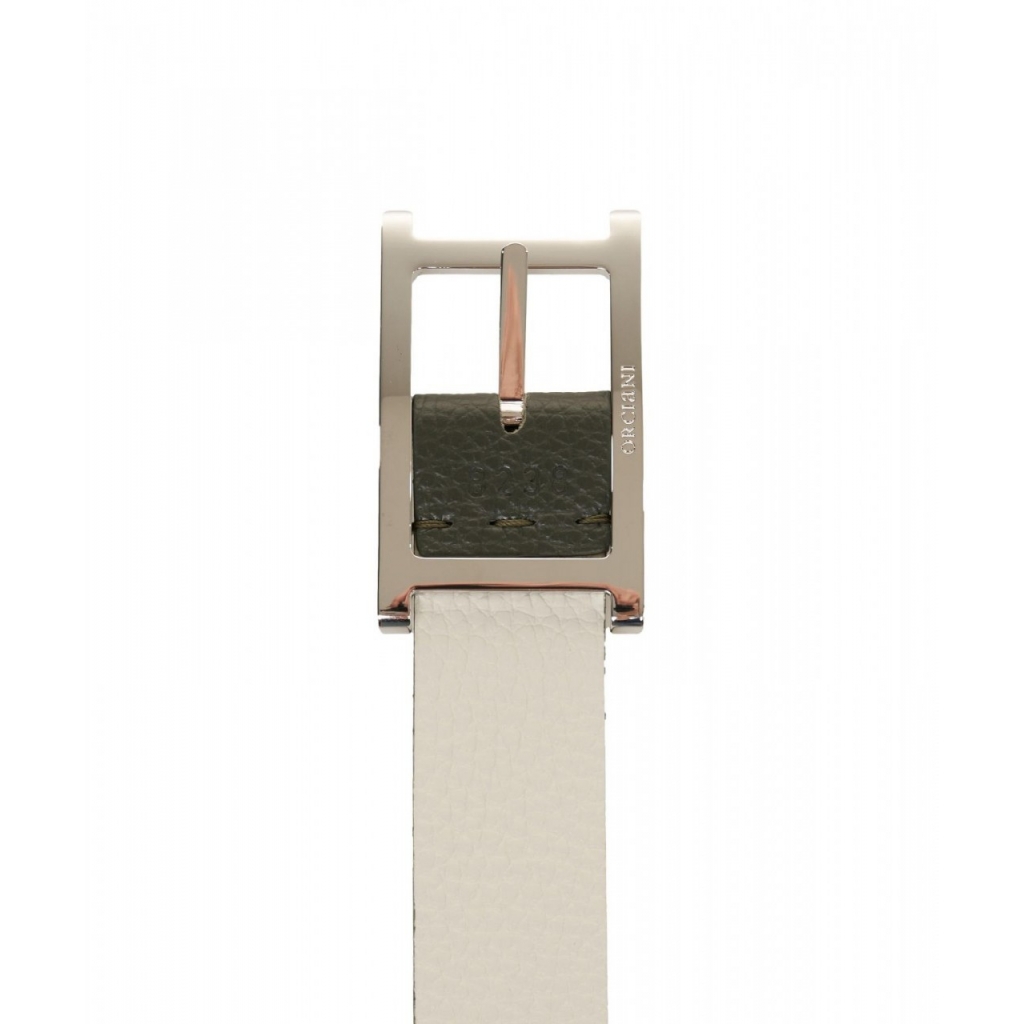 Cintura in pelle martellata oliva