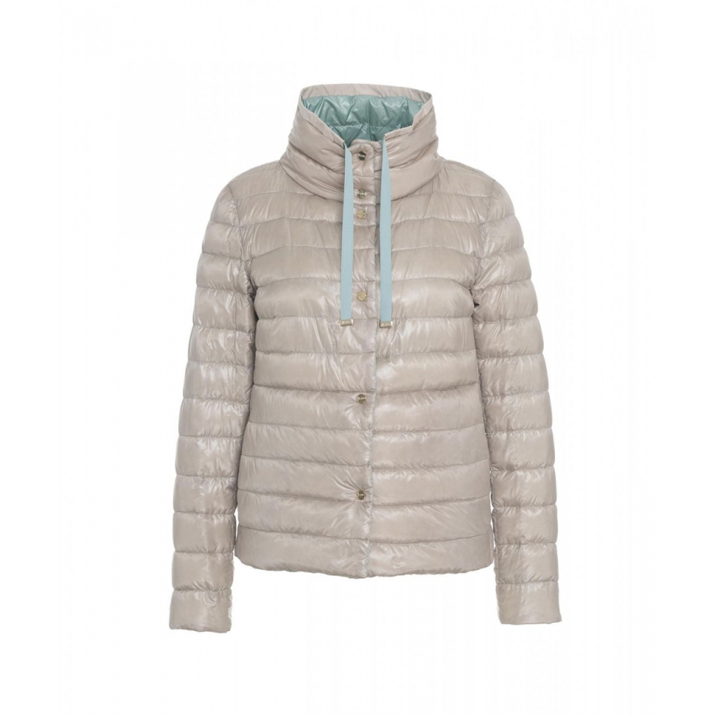 Piumino lucido azzurro