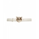 Cintura in pelle Love Birds bianco